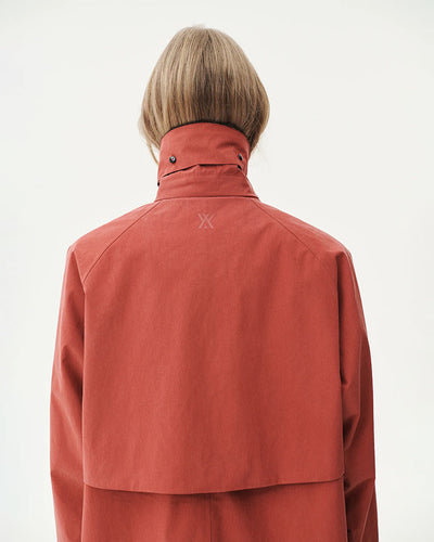 Long Waterproof Coat - Cherry