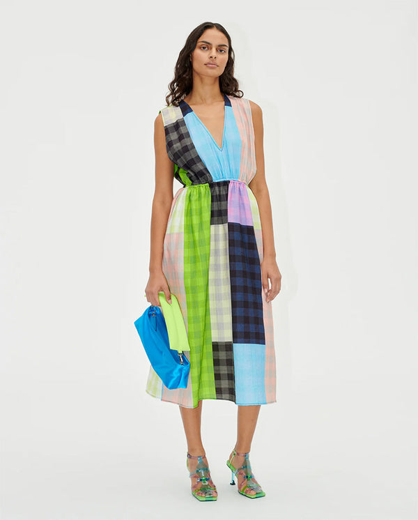 Annalie Patchwork dress Check