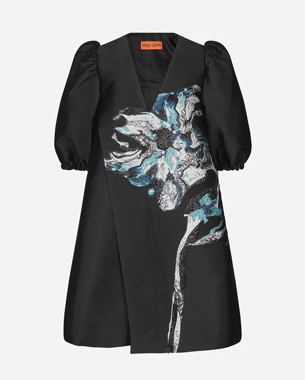 Brethel Jacquard Dress Icy flower