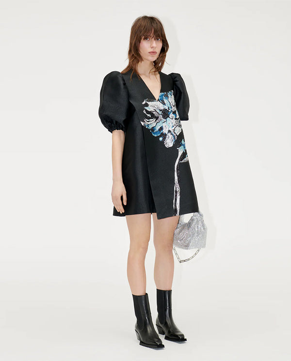 Brethel Jacquard Dress Icy flower