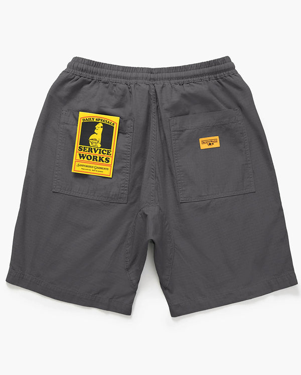 Ripstop Chef Short Washed Black