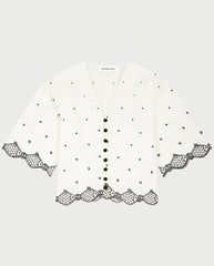 Tylera Blouse - Cosy White/black
