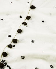 Tylera Blouse - Cosy White/black