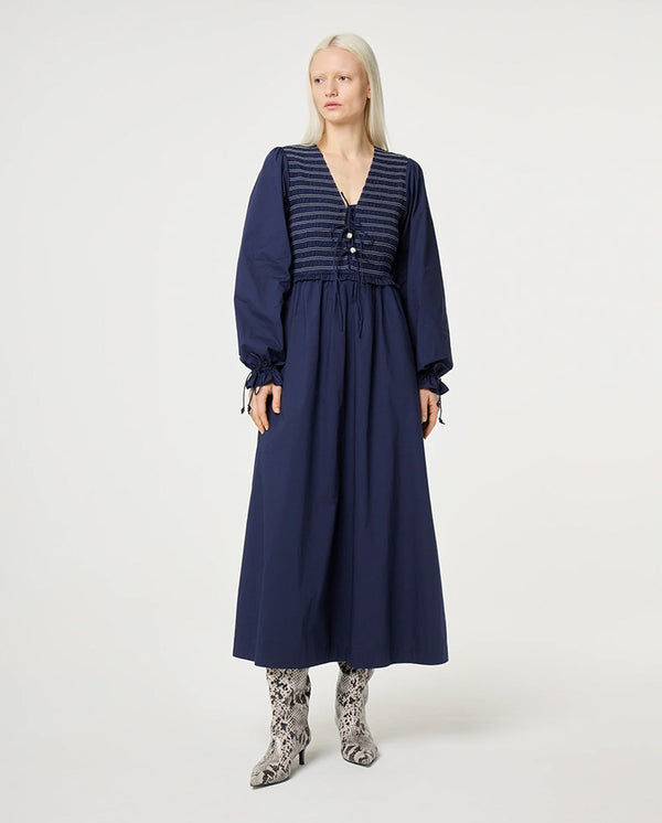 Elouise Midi Dress - Navy