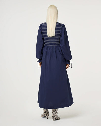 Elouise Midi Dress - Navy