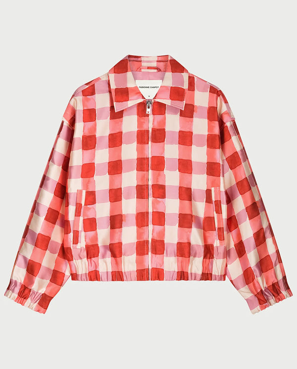Jay Jacket - Tangerine / Cosy white Check