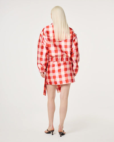 Jay Jacket - Tangerine / Cosy white Check