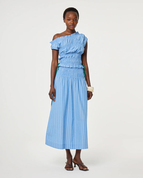Yoko Skirt - Blue Stripe