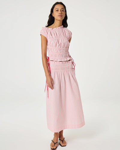 Yoko Skirt - Pink Stripe