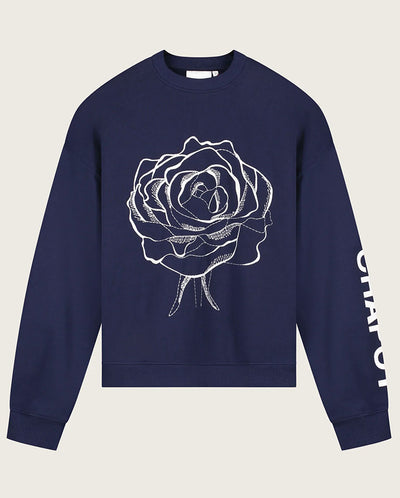 Luna Flower Sweater - Maritime Blue