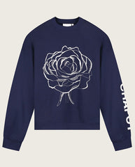 Luna Flower Sweater - Maritime Blue