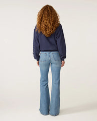Luna Flower Sweater - Maritime Blue