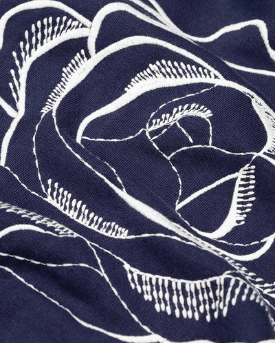 Luna Flower Sweater - Maritime Blue
