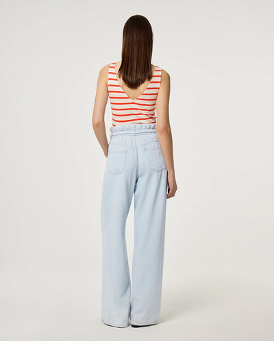 Lena Vest - Cosy White/Tangerine
