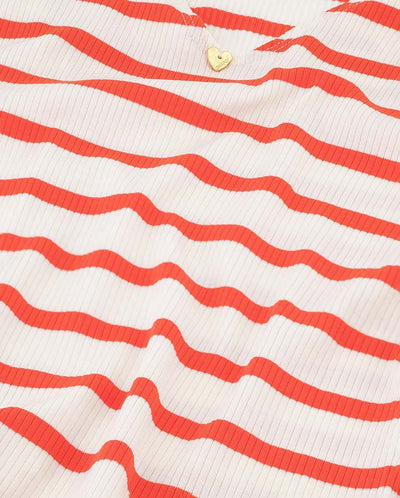 Lena Vest - Cosy White/Tangerine