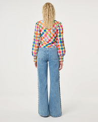 Madeleine Top - Cosy white / Solar Check