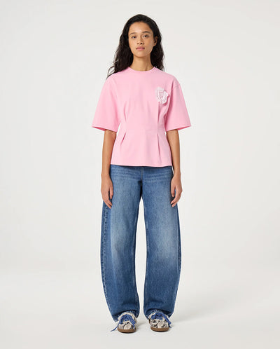 Asta Rosette Tee - Pink