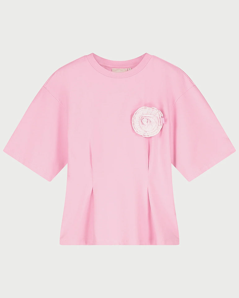 Asta Rosette Tee - Pink