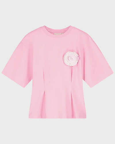 Asta Rosette Tee - Pink