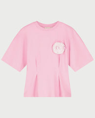Asta Rosette Tee - Pink