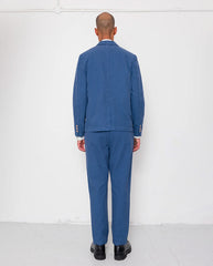 COTTON LINEN BLAZER - WOAD