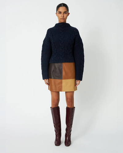 Cable Sweater - Navy