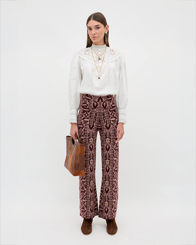 Ceara Trouser Tapestry - Bloom Bordeaux