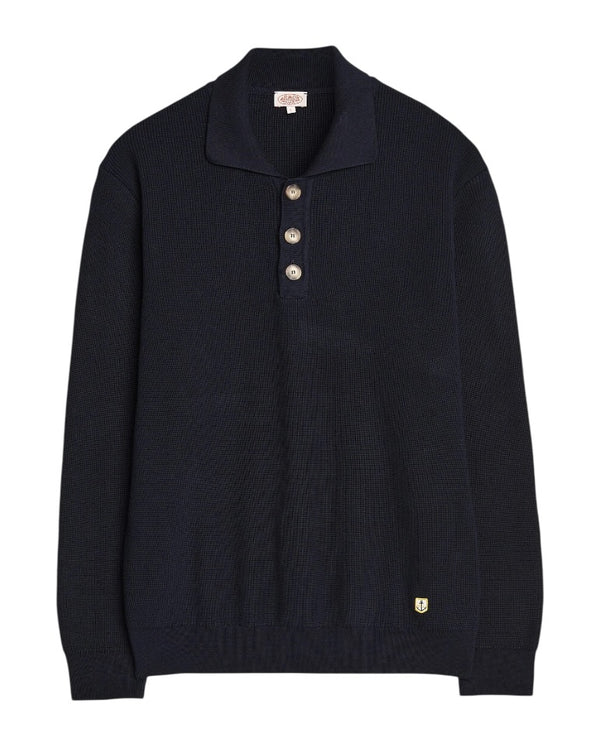 Heritage Knitted Polo - Navy
