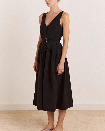 Dallas Midi Dress - Black