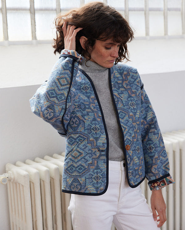 Daria Ethnico Jacket Blue Tapestry