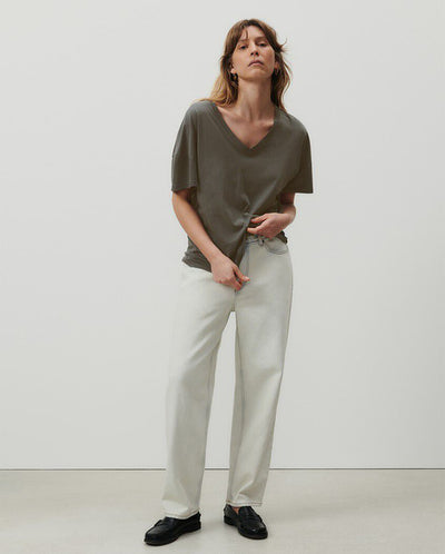 Slouchy V-neck Tee Vintage slate