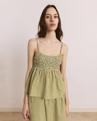 Dinah Cami - Basil Stripe