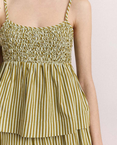 Dinah Cami - Basil Stripe