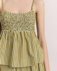 Dinah Cami - Basil Stripe