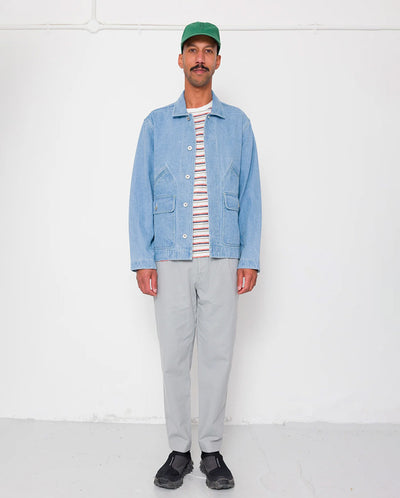 DRAWCORD ASSEMBLY PANT - SILVER GREY COTTON LINEN