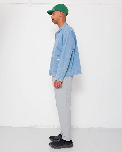 DRAWCORD ASSEMBLY PANT - SILVER GREY COTTON LINEN