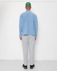 DRAWCORD ASSEMBLY PANT - SILVER GREY COTTON LINEN