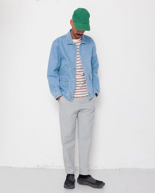 DRAWCORD ASSEMBLY PANT - SILVER GREY COTTON LINEN