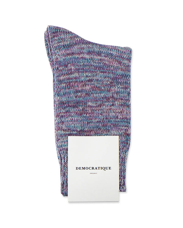 Relax Chunky Knit Sock Berry/White/Purple/Blue