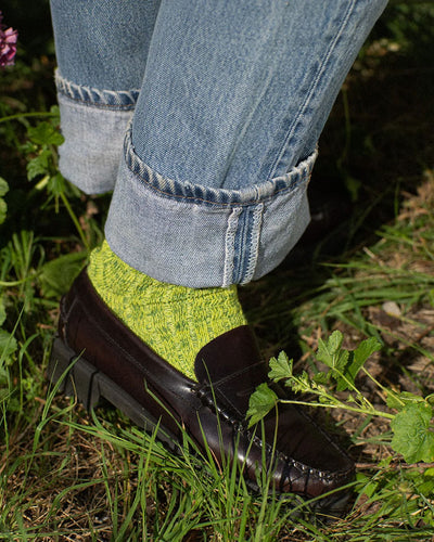 Melange Blend Socks - Red/Pink