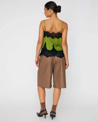 Delicate Lace Top - Green Flash