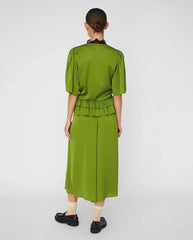 Delicate Tie Band Blouse - Green Flash