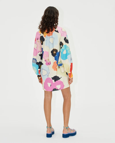 Dounya Floral Dress Tie Dye Floral