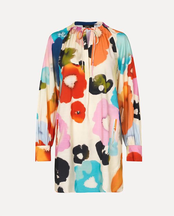 Dounya Floral Dress Tie Dye Floral