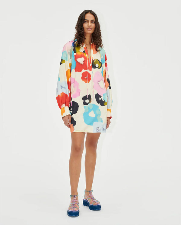 Dounya Floral Dress Tie Dye Floral