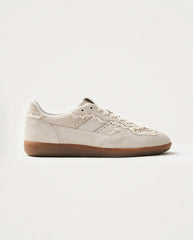 Crochet Leather Sneaker - Cream