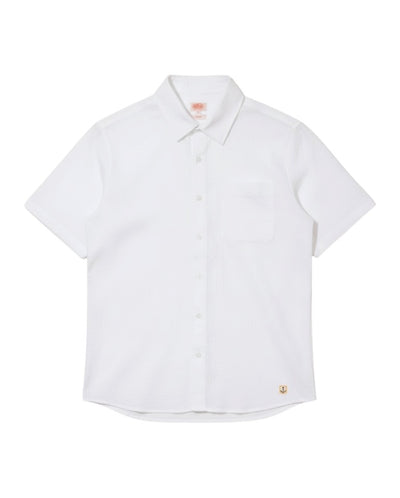 Textured Short Sleeve Shirt - White