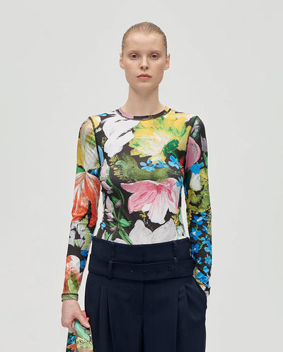 Skinny Floral Top - Flowers under Sun