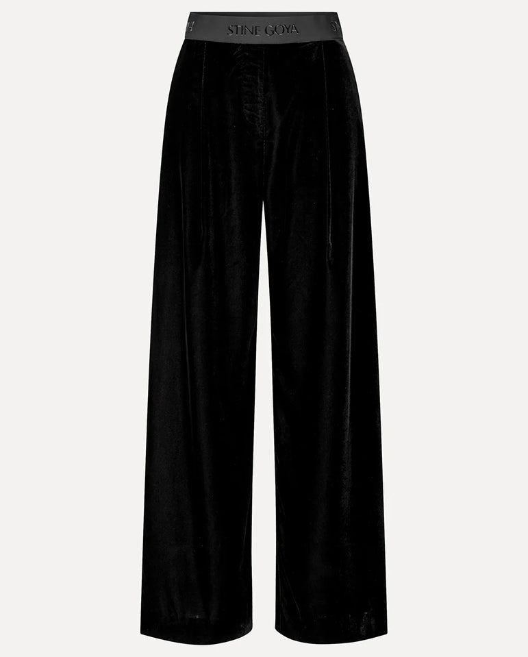Velvet Wide Pant - Black