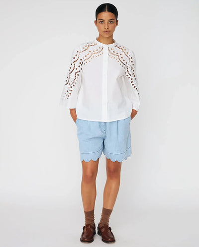 Embroidery Anglaise Shirt - White